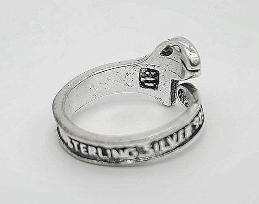 Sterling Silver Adjustable Wrench Ring - Adjustable 4mm Band