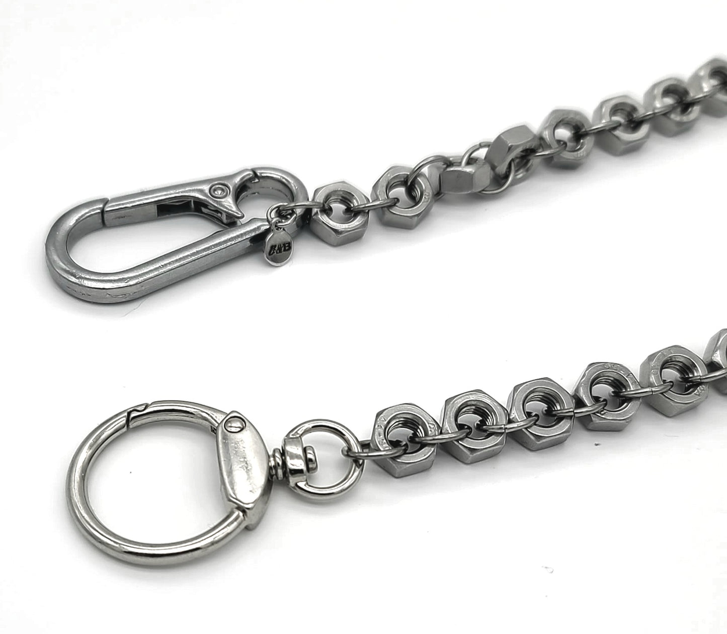 Hex Forged Stainless Steel Hex Nut Wallet Chain 18"