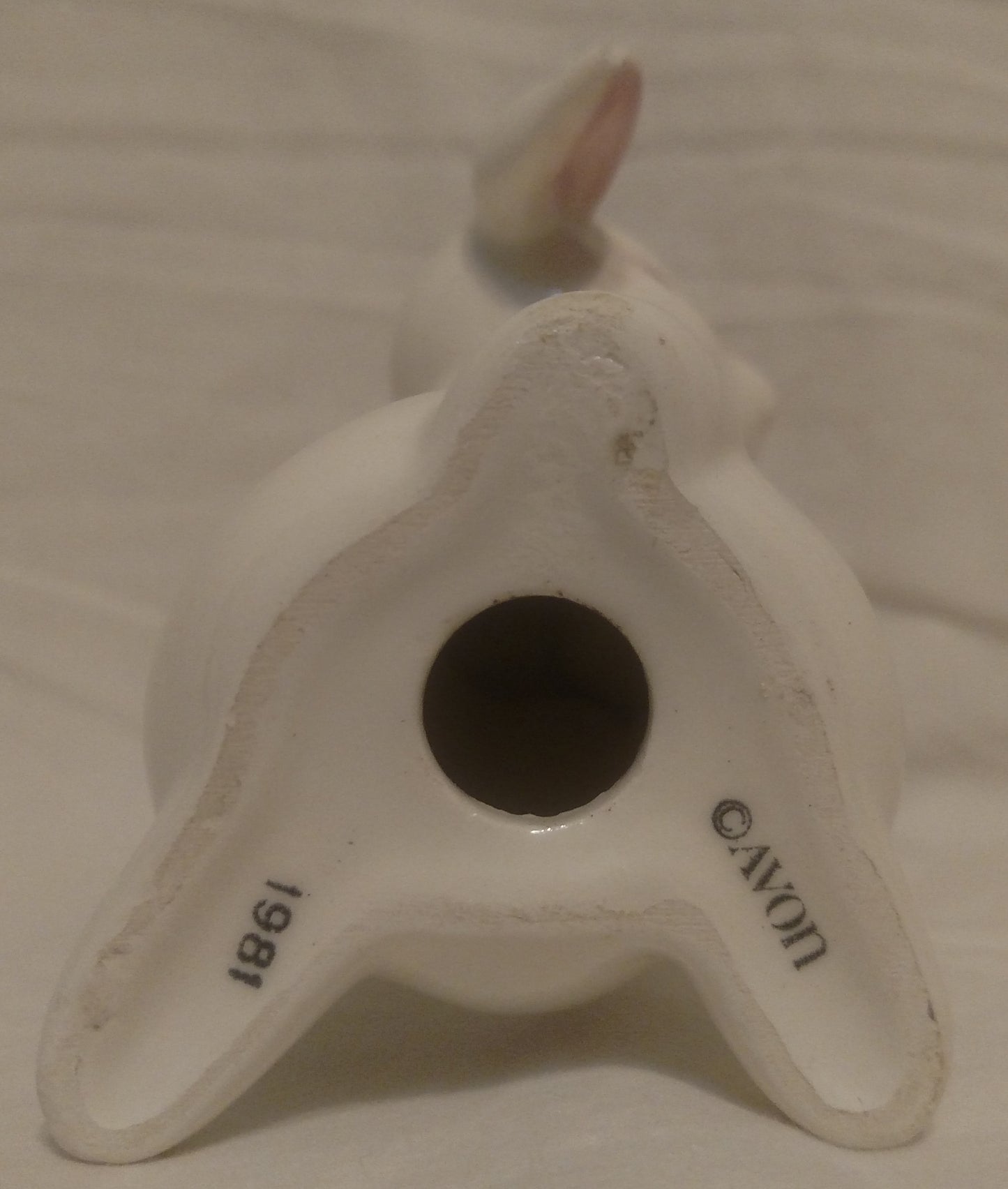 Vintage Avon Ceramic Bunny Rabbit Candle Holder, Easter Spring Décor