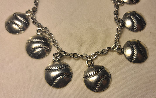 Baseball Dangle Charm Bracelet