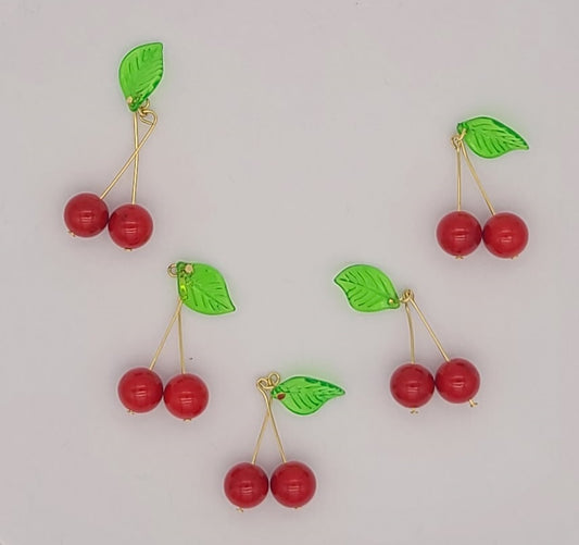 Cherry Pop Gold Stainless Charm