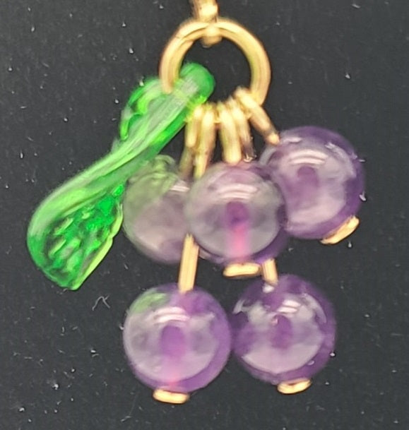 Grapes in the Golden Vineyard Charm