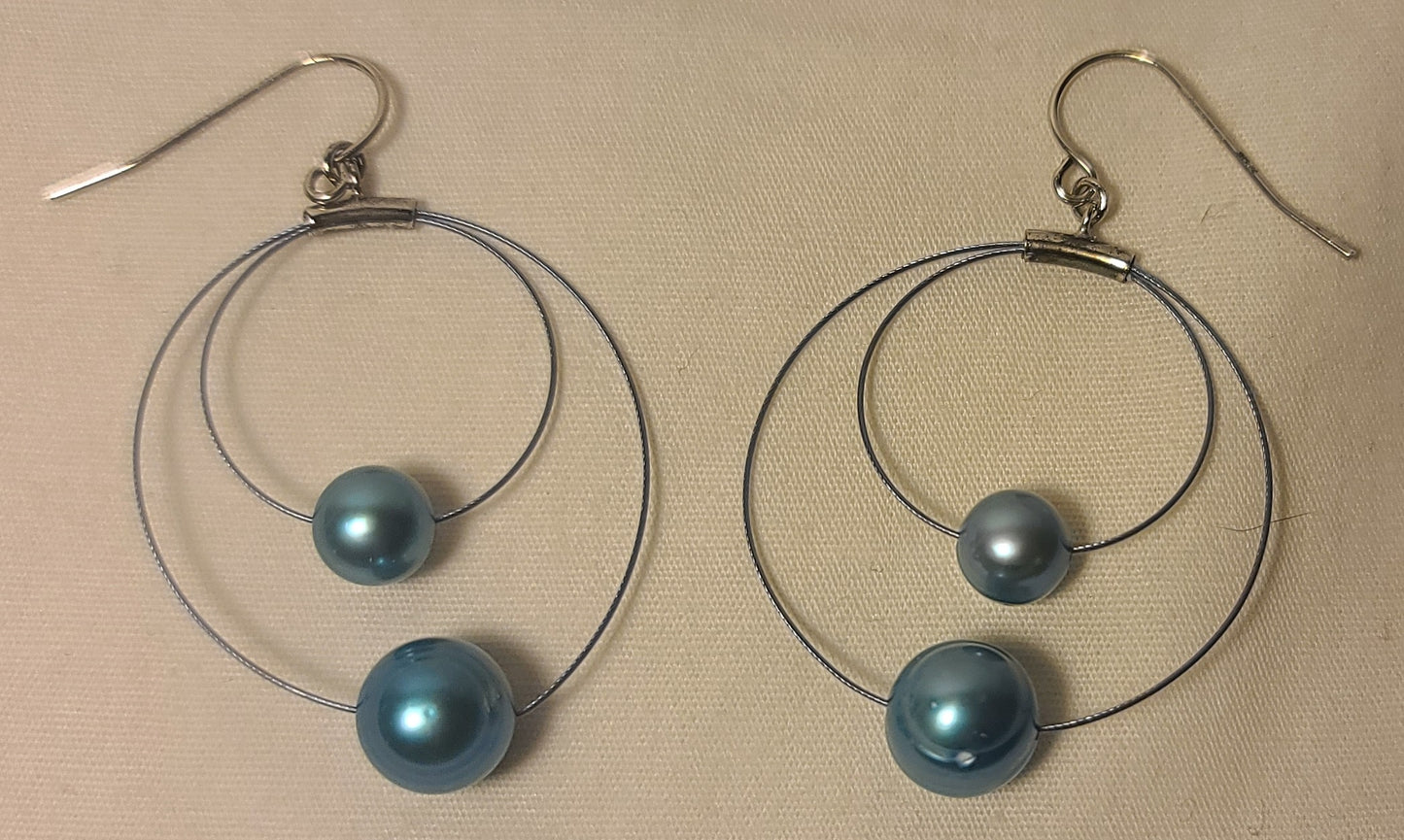 Honora Blue Cultured Pearl Necklace & Earrings Set