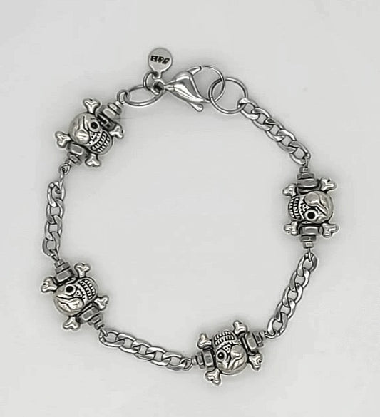 Skull & Cross Bones Hexed Pirate Bracelet