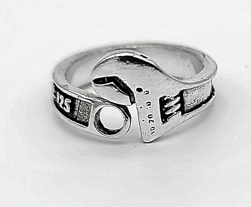 Sterling Silver Adjustable Wrench Ring - Adjustable 4mm Band