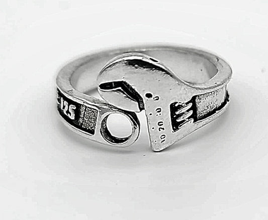 Sterling Silver Adjustable Wrench Ring - Adjustable 4mm Band