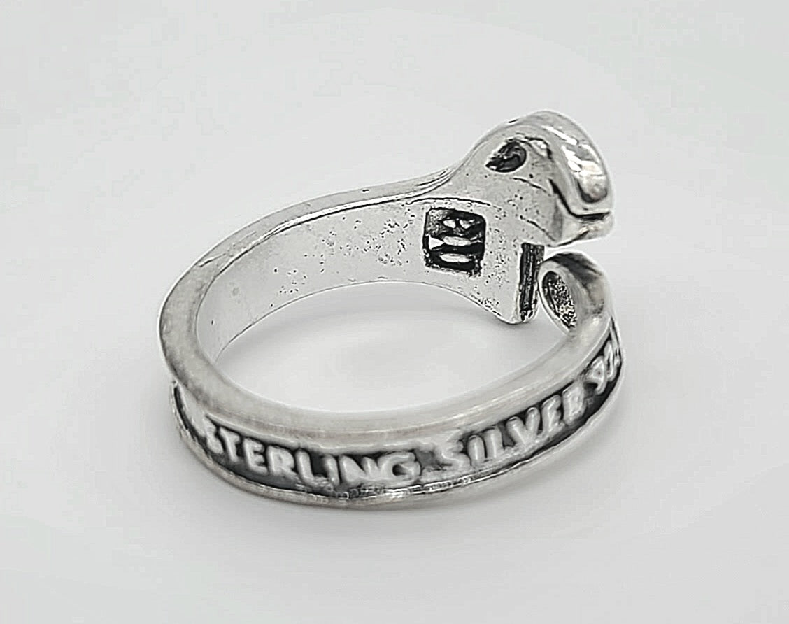 Sterling Silver Adjustable Wrench Ring - Adjustable 4mm Band
