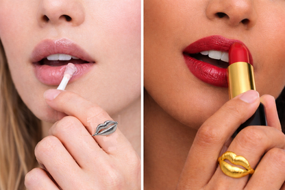 The Kiss of Steel Lip Ring (Gold or Silver)