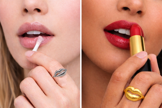 The Kiss of Steel Lip Ring (Gold or Silver)