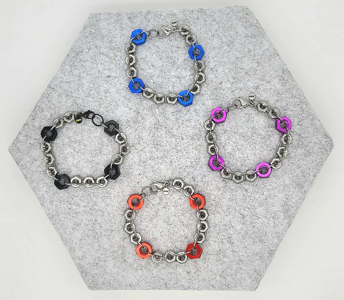 The Hex Nut Colorlink Code Bracelet Collection