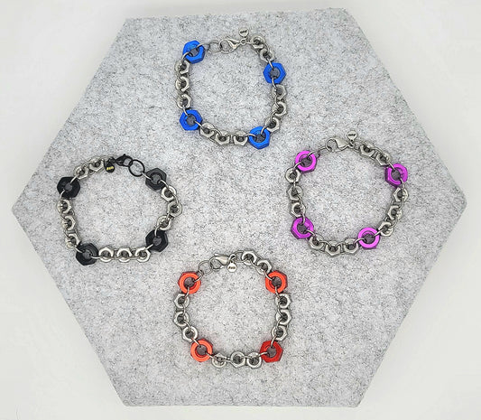 The Hex Nut Colorlink Code Bracelet Collection