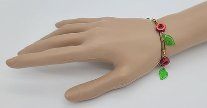 Cherry Pop Hex Nut Bracelet