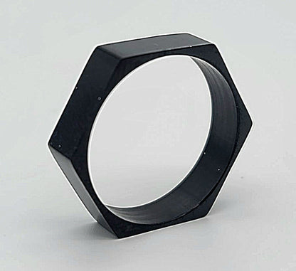 Modern Industrial Edge Stainless Steel Hex Ring
