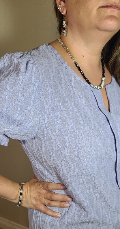 Monochrome Bloom Porcelain Floral Jewelry Set