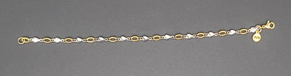 Heart of Steel: Two-Tone Love Link Stainless Steel Bracelet