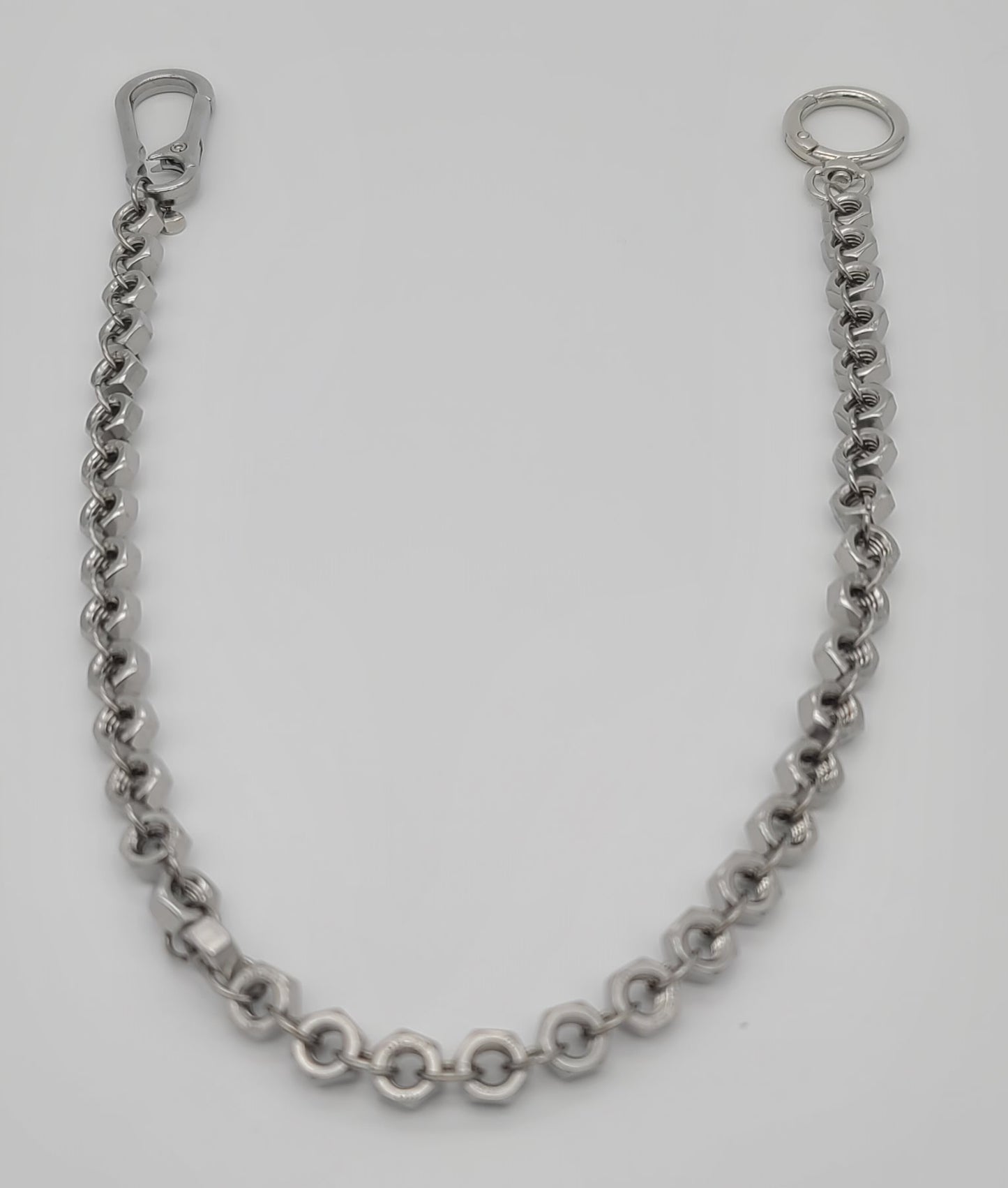 Hex Forged Stainless Steel Hex Nut Wallet Chain 22"