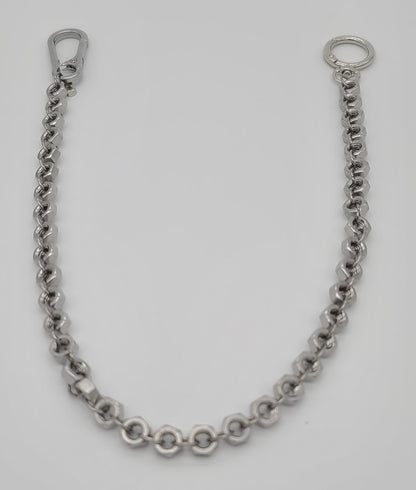 Hex Forged Stainless Steel Hex Nut Wallet Chain 22"