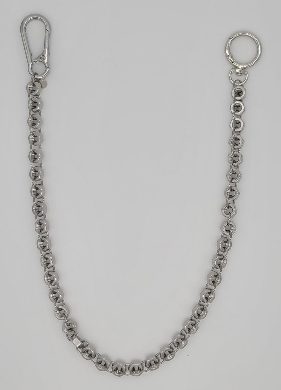 Hex Forged Stainless Steel Hex Nut Wallet Chain 22"
