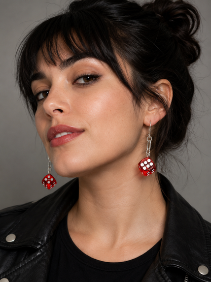 Bolt n' Roll Leverback Dice Earrings
