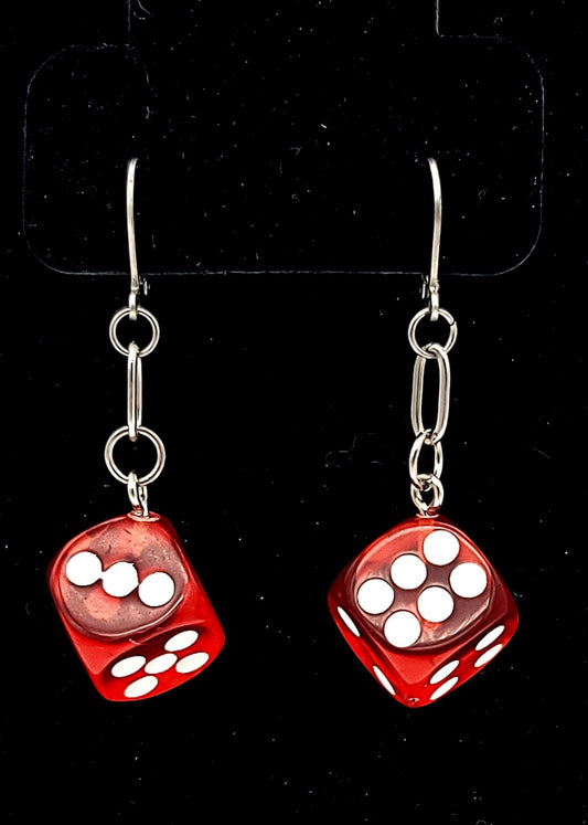 Bolt n' Roll Leverback Dice Earrings