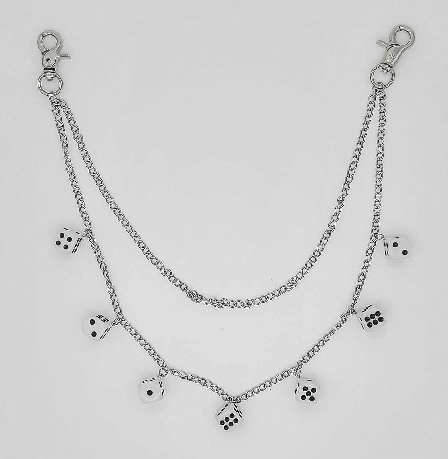 Bolt n' Roll 2 Tier Dice Wallet Chain Stainless Steel