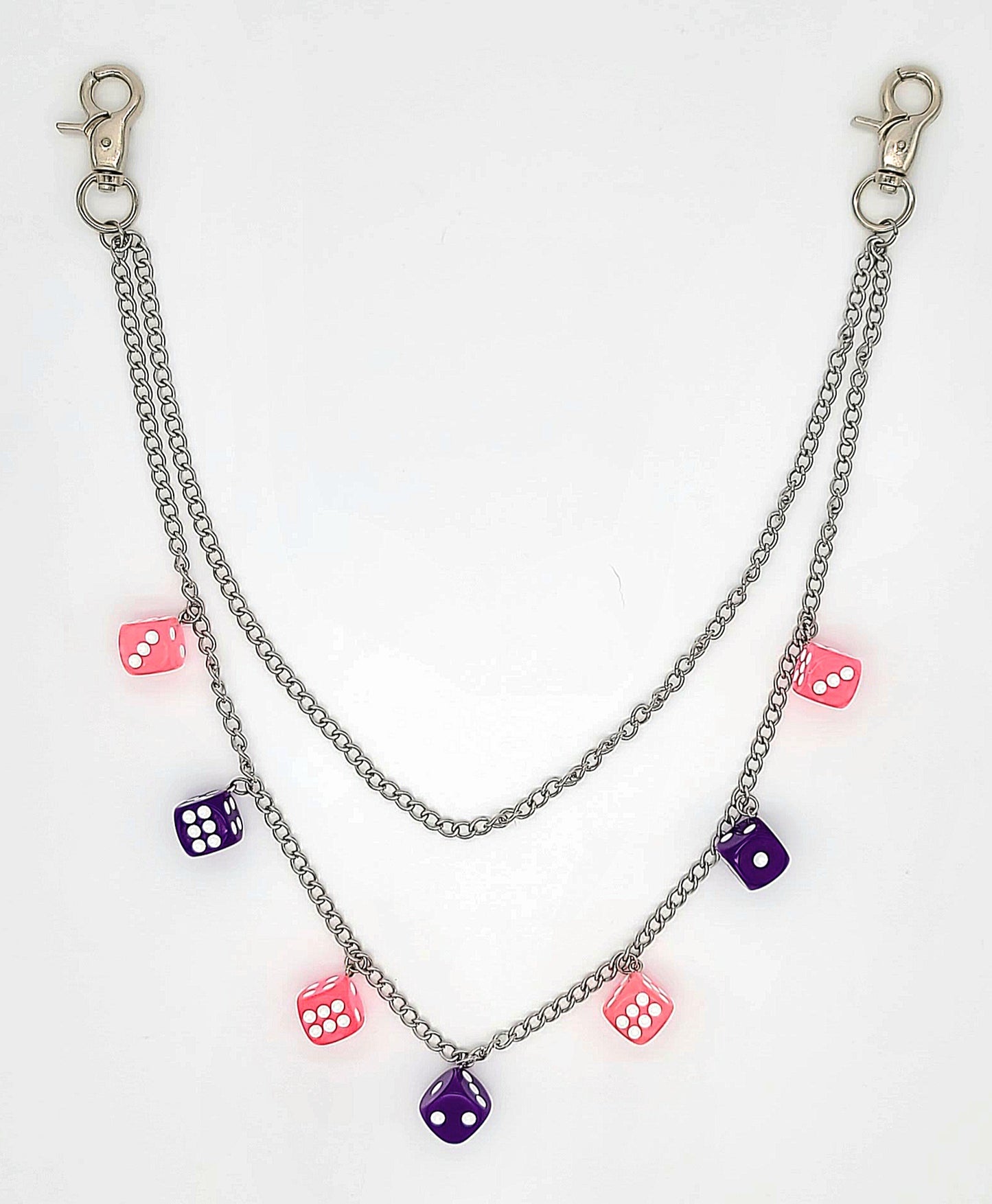 Bolt n' Roll 2 Tier Dice Wallet Chain Stainless Steel