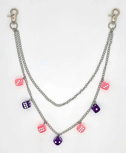 Bolt n' Roll 2 Tier Dice Wallet Chain Stainless Steel