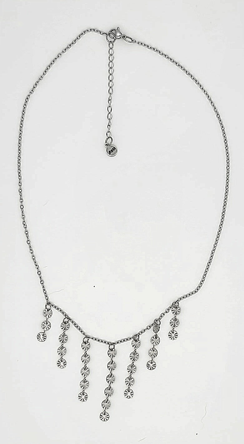 Cascade Starcoin Stainless Steel Necklace