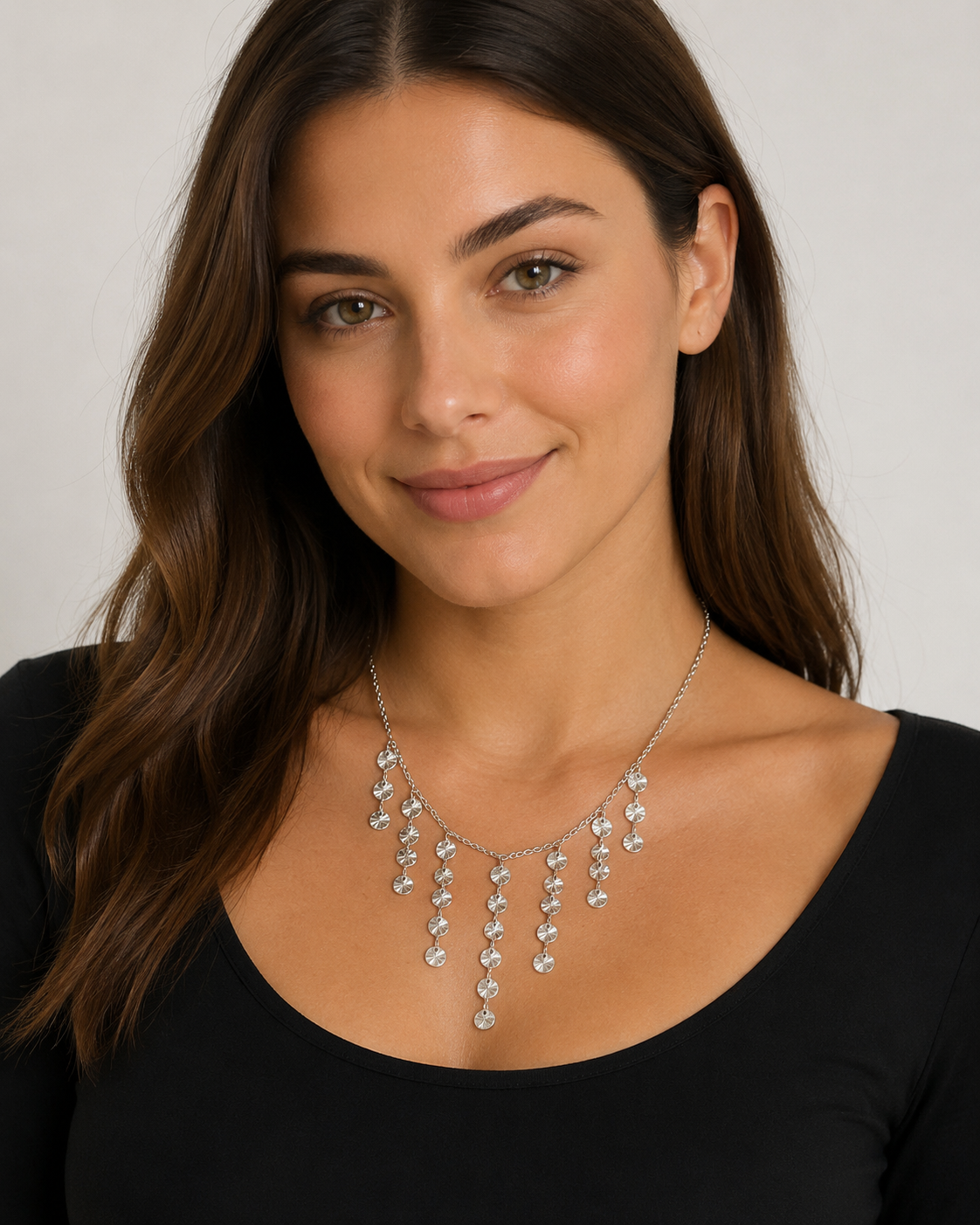 Cascade Starcoin Stainless Steel Necklace