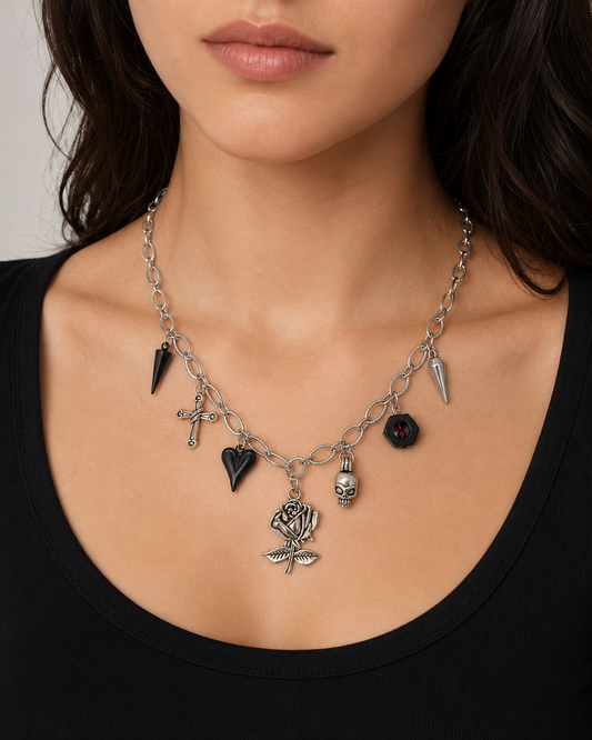 The Hexed Rose Gothic Necklace Style 1