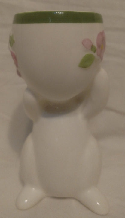 Vintage Avon Ceramic Bunny Rabbit Candle Holder, Easter Spring Décor