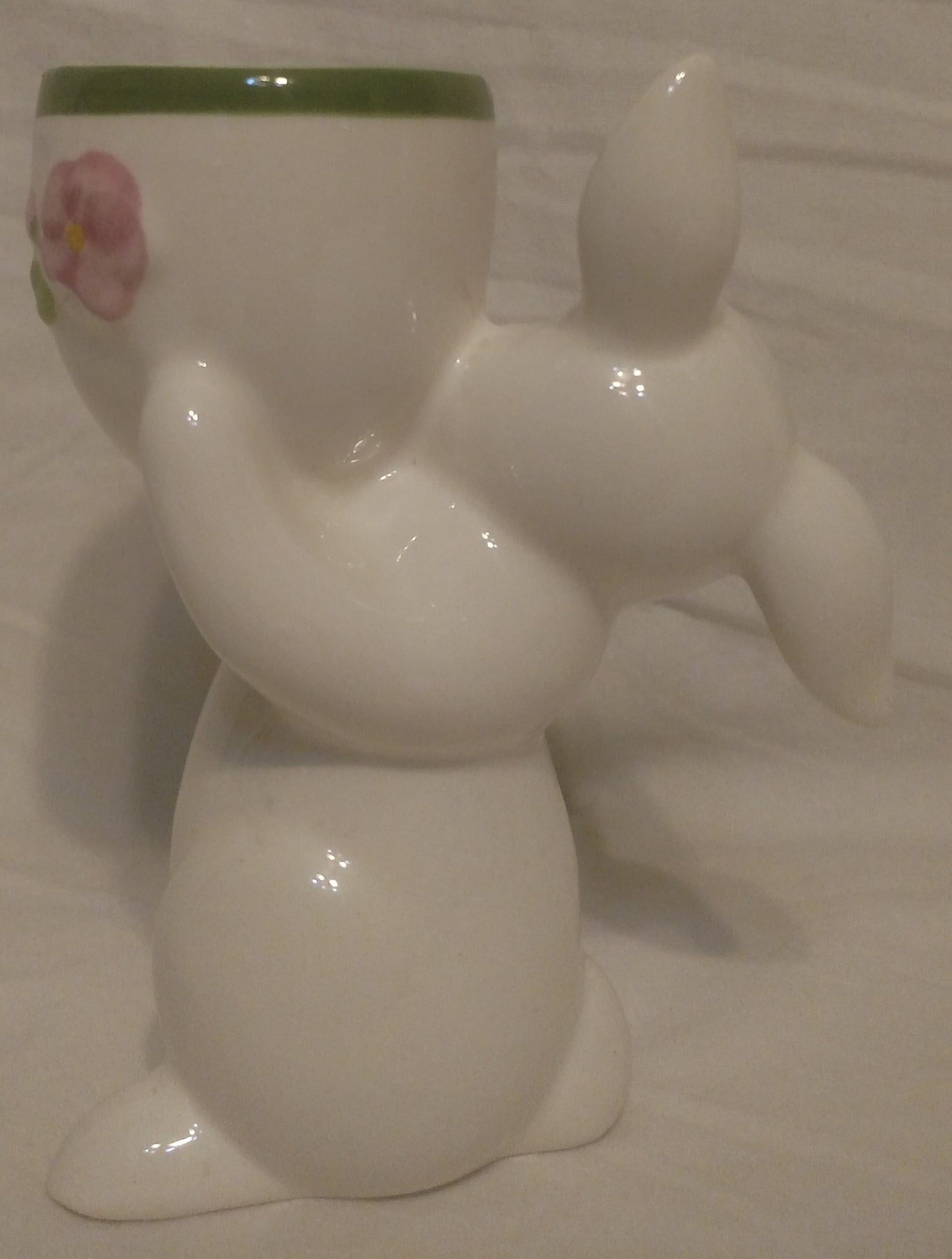 Vintage Avon Ceramic Bunny Rabbit Candle Holder, Easter Spring Décor