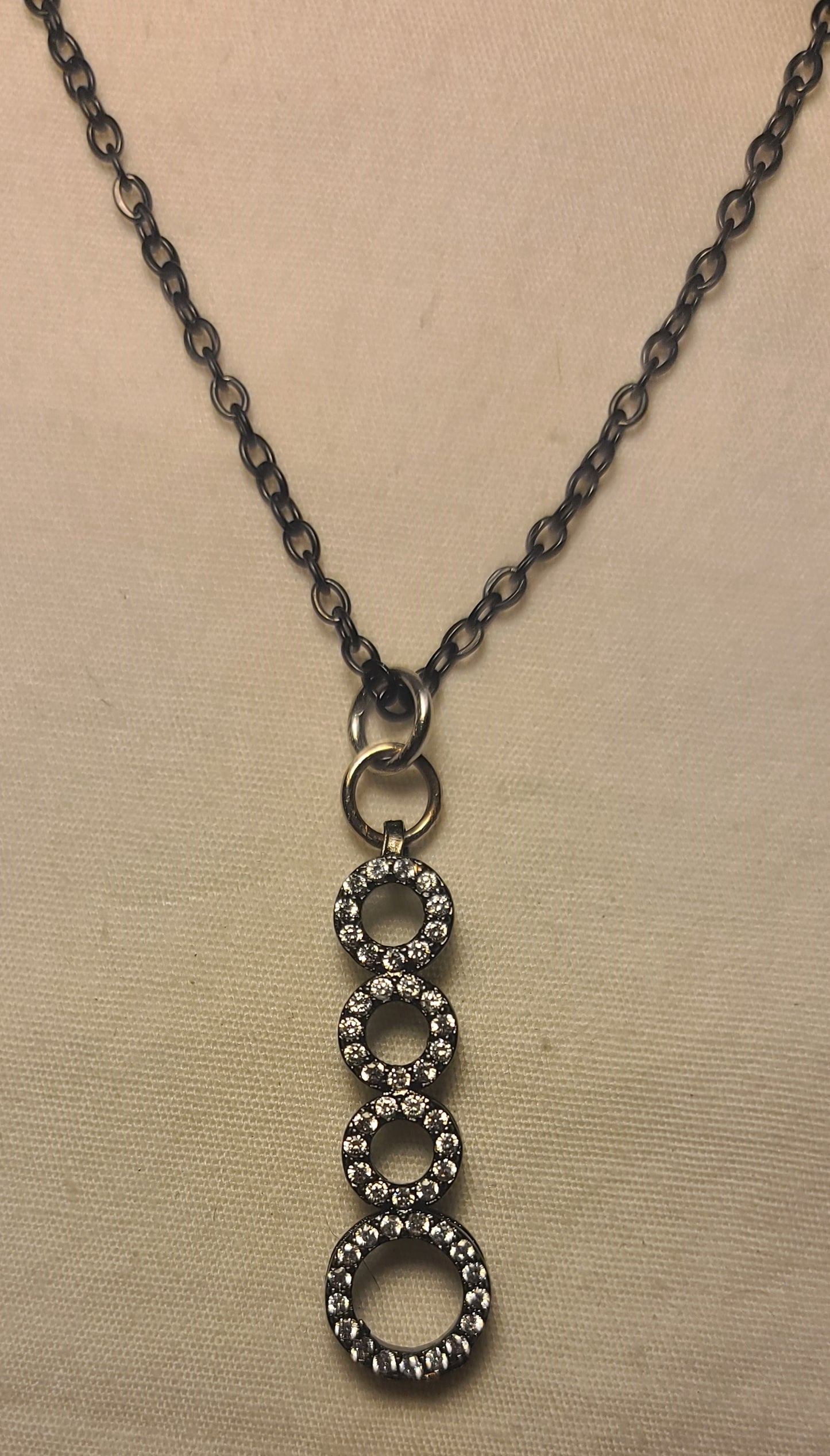 Four Circle Pendant Stainless Steel Handmade Necklace