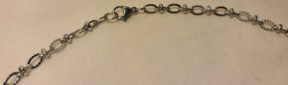 Multiple Cross & Floral Cabochon Pendant Necklace