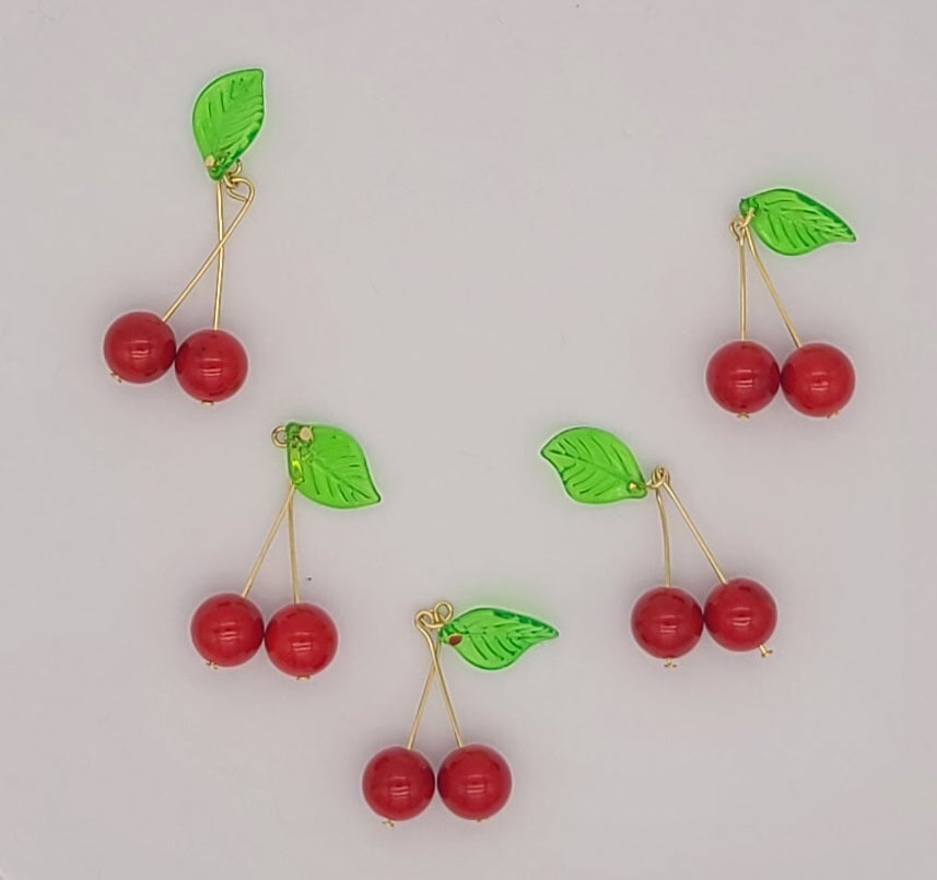 Cherry Pop Gold Stainless Charm