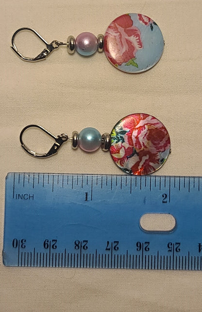 Floral Beaded Necklace, Bracelet, & Earring Set