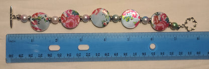 Floral Beaded Necklace, Bracelet, & Earring Set