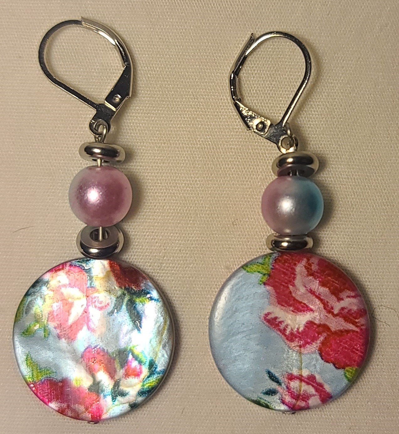 Floral Beaded Necklace, Bracelet, & Earring Set