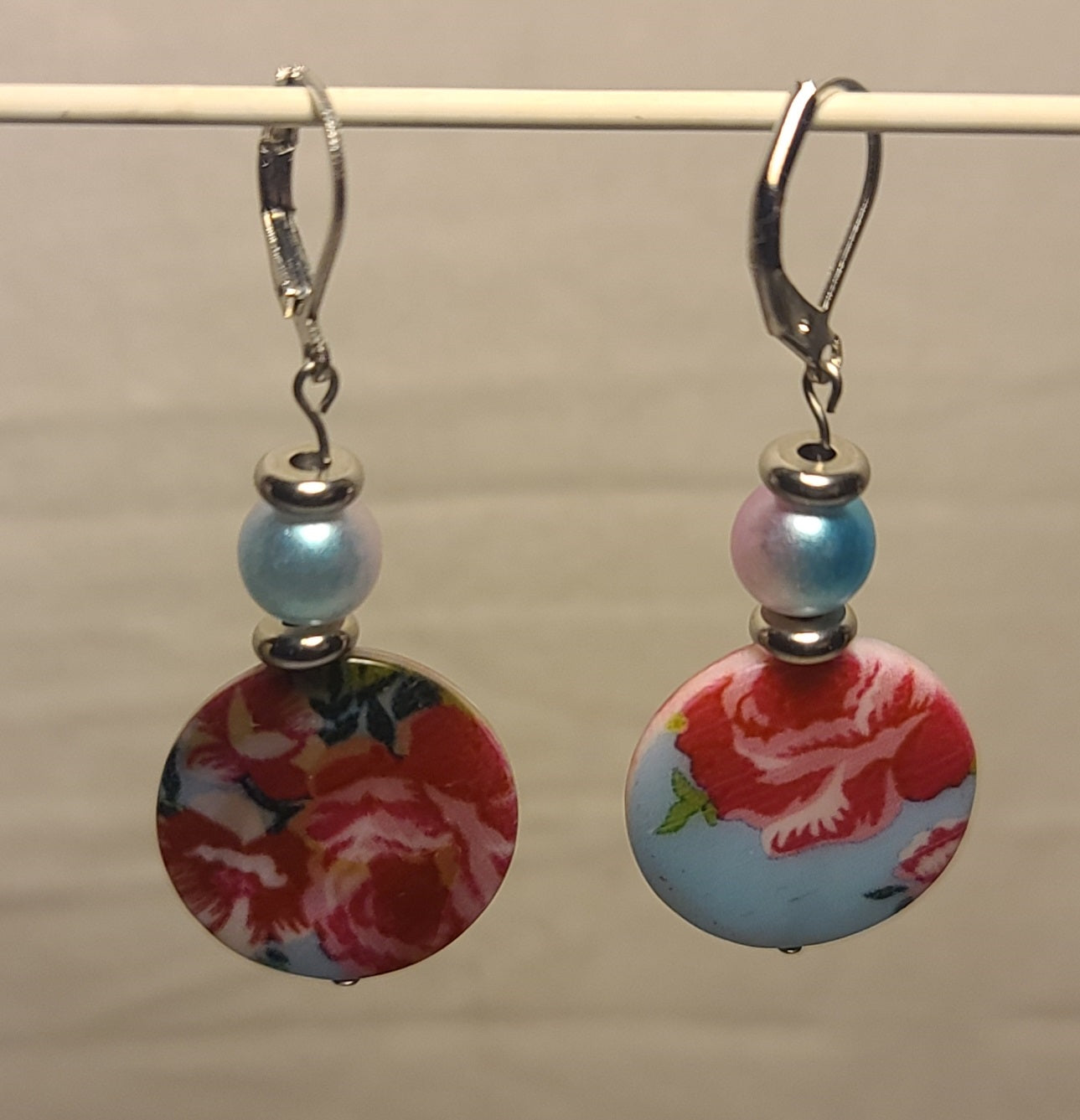 Floral Beaded Necklace, Bracelet, & Earring Set