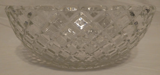 8 Inch Molded Diamond Glass Bowl