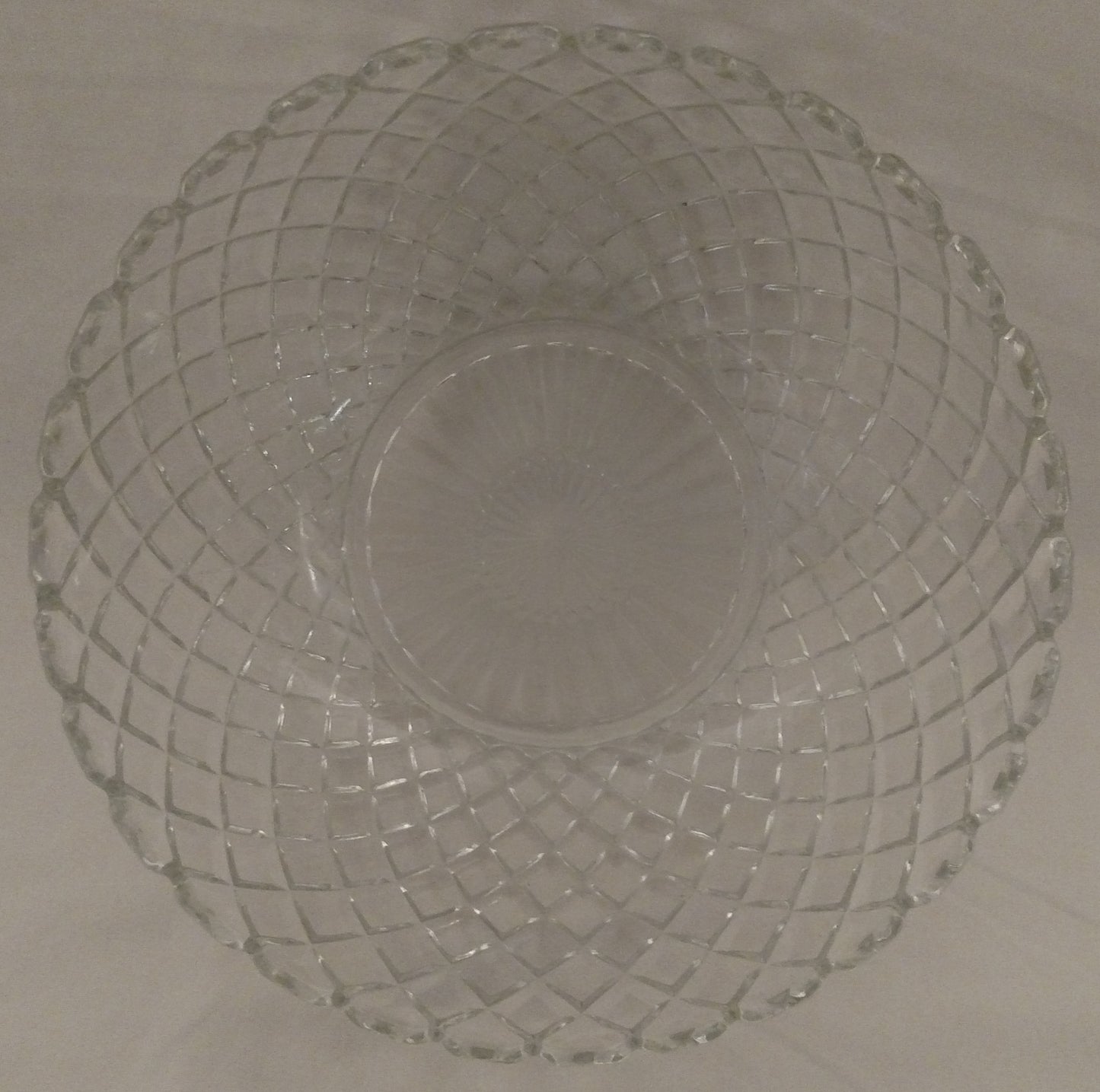 8 Inch Molded Diamond Glass Bowl