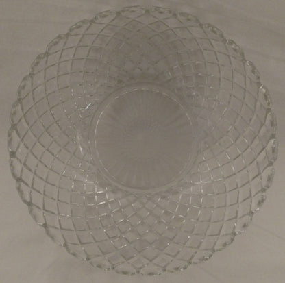 8 Inch Molded Diamond Glass Bowl