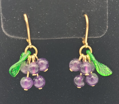 Grapes in the Golden Vineyard Necklace & Earrings Set