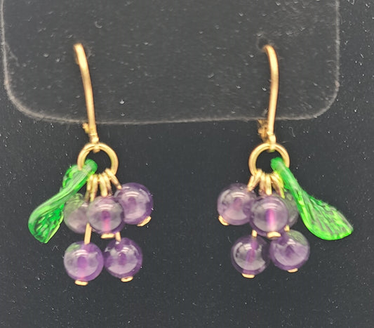 Grapes in the Golden Vineyard Earrings