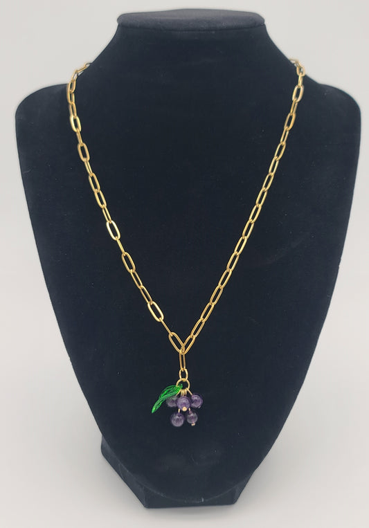Grapes in the Golden Vineyard Necklace