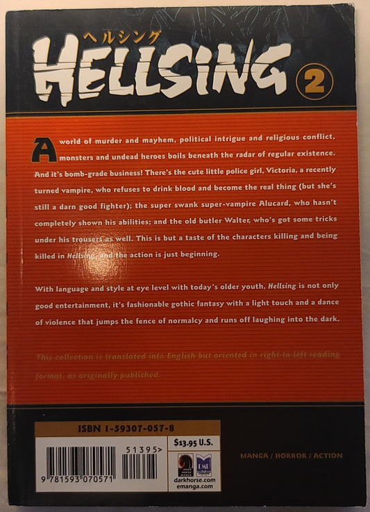 Hellsing, Vol. 2 (Dark Horse Manga), English Paperback
