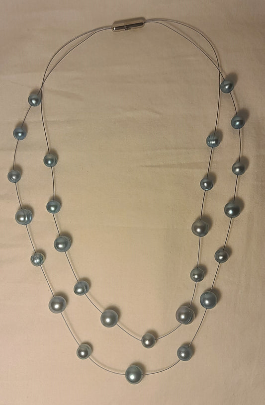 Honora Blue Cultured Pearl Necklace & Earrings Set