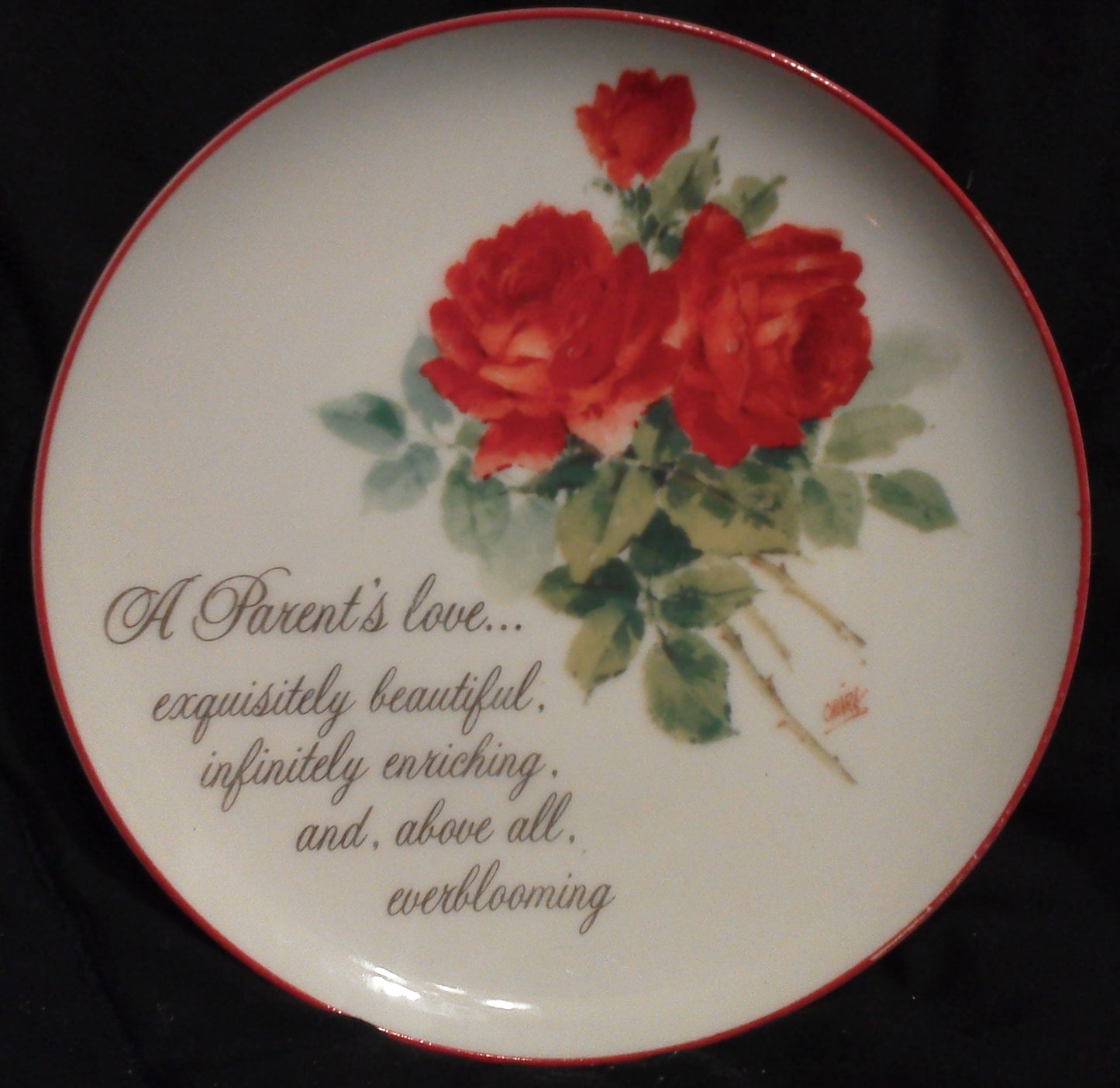 A Parent's Love, Lasting Memories, Collector Plate, by American Greetings 1983