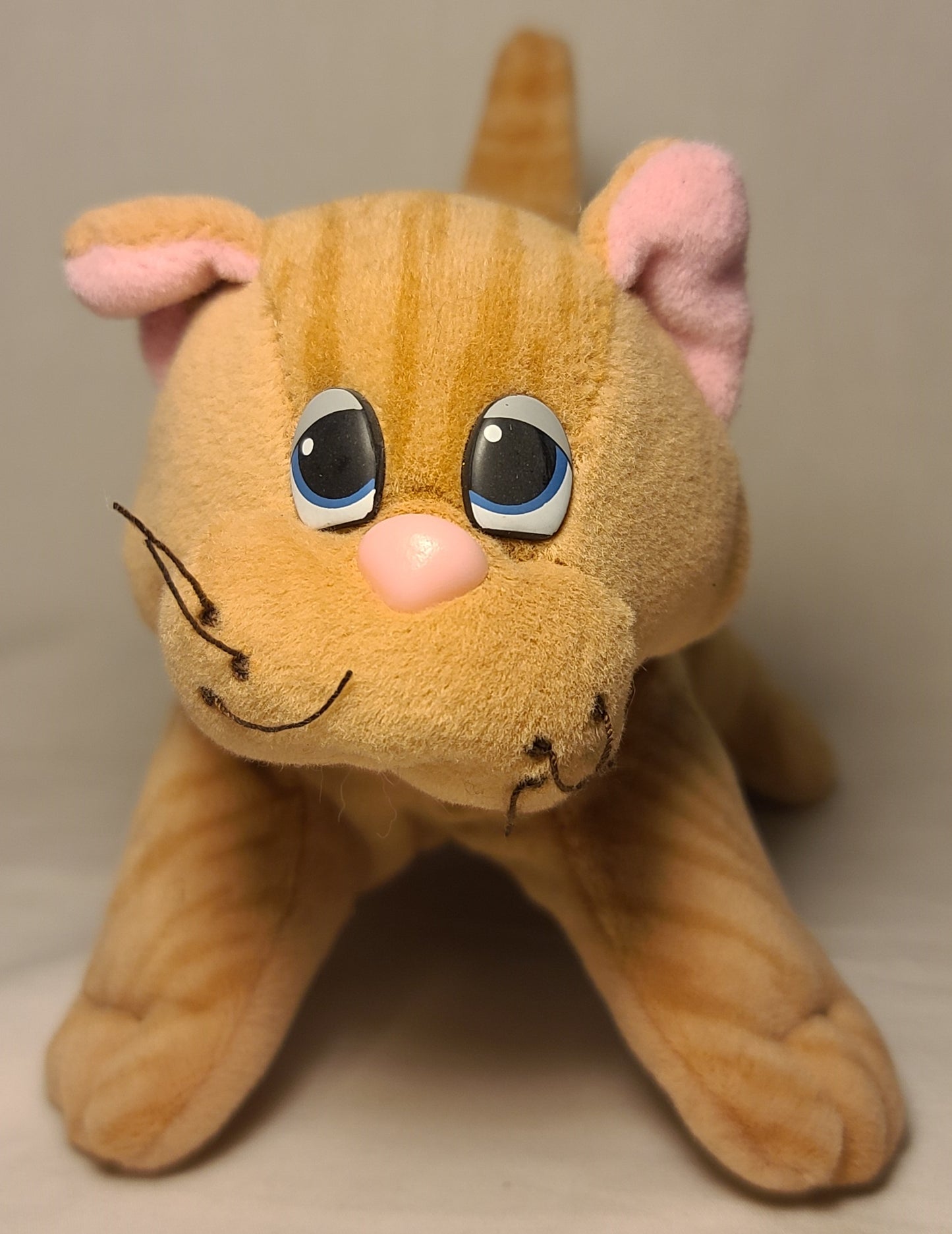 Vintage 1980s Tonka Pound Puppies Pur-r-ries – Blue-Eyed Orange Tabby Kitten Plush