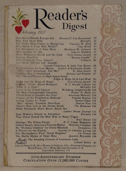 February 1957 Reader's Digest!!!